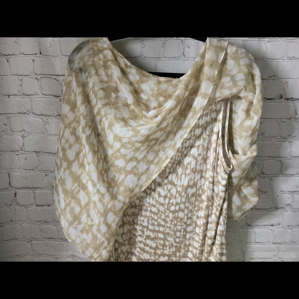 Ruby Rd. Neutral Two‑Fabric Blouse NWOT – Layered Look, Size L - Picture 3 of 7